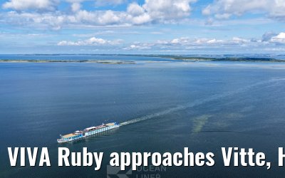 VIVA Ruby approaches Vitte, Hiddensee 09.07.2025