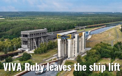 VIVA Ruby leaves the ship lift Niederfinow 06.07.2025