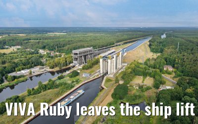 VIVA Ruby leaves the ship lift Niederfinow 06.07.2025