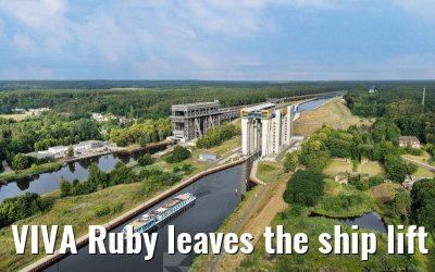 VIVA Ruby leaves the ship lift Niederfinow 06.07.2025
