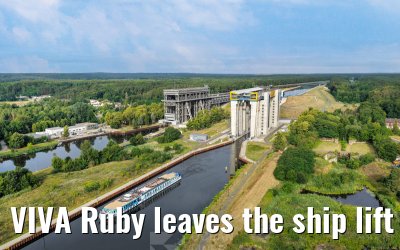 VIVA Ruby leaves the ship lift Niederfinow 06.07.2025