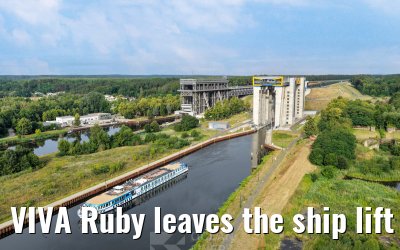 VIVA Ruby leaves the ship lift Niederfinow 06.07.2025