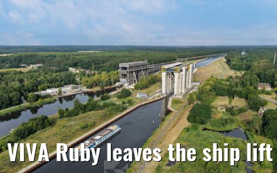 VIVA Ruby leaves the ship lift Niederfinow 06.07.2025