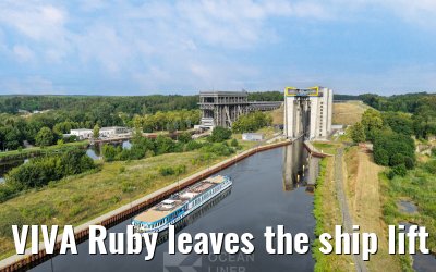 VIVA Ruby leaves the ship lift Niederfinow 06.07.2025