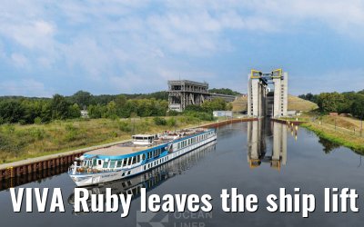 VIVA Ruby leaves the ship lift Niederfinow 06.07.2025