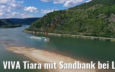 VIVA Tiara mit Sandbank bei Lorchhausen 27.06.2020