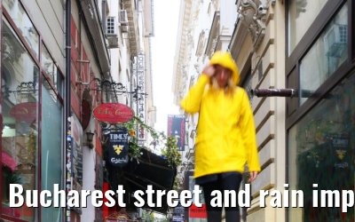 Bucharest street and rain impressions 17.05.2023