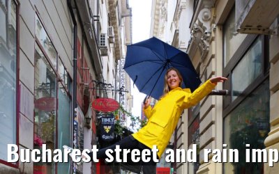 Bucharest street and rain impressions 17.05.2023