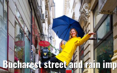 Bucharest street and rain impressions 17.05.2023