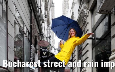 Bucharest street and rain impressions 17.05.2023