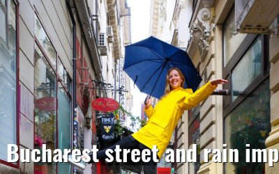 Bucharest street and rain impressions 17.05.2023