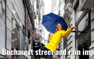 Bucharest street and rain impressions 17.05.2023