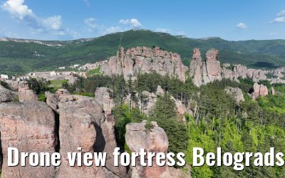 Drone view fortress Belogradschik 20.05.2023