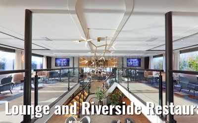 Lounge and Riverside Restaurant stairs VIVA TWO