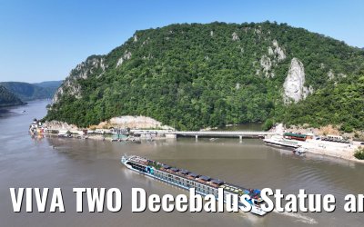 VIVA TWO Decebalus Statue and Mraconia Monastery, Katarakten, Danube 21.05.2023