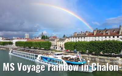 MS Voyage rainbow in Chalon-sur-Saône 22.06.2023