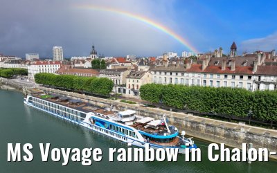 MS Voyage rainbow in Chalon-sur-Saône 22.06.2023