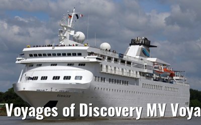 Voyages of Discovery MV Voyager, Kiel Canal transit, 12. June 2014