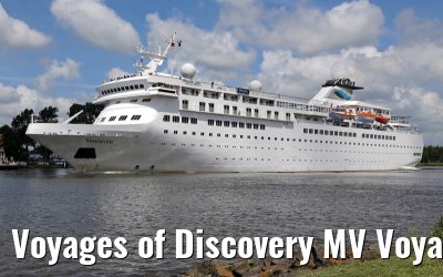 Voyages of Discovery MV Voyager, Kiel Canal transit, 12. June 2014