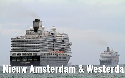 Nieuw Amsterdam & Westerdam leaves Port Everglades - 05th February 2012