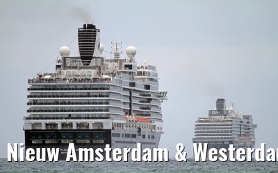 Nieuw Amsterdam & Westerdam leaves Port Everglades - 05th February 2012