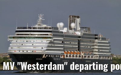 MV "Westerdam" departing port of Rotterdam, 26. July 2010
