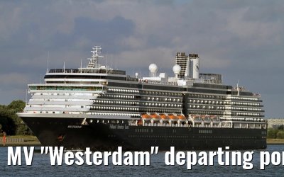 MV "Westerdam" departing port of Rotterdam, 26. July 2010