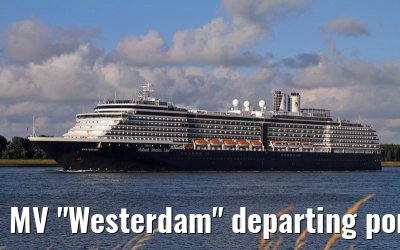 MV "Westerdam" departing port of Rotterdam, 26. July 2010