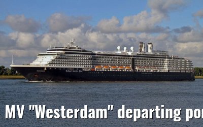 MV "Westerdam" departing port of Rotterdam, 26. July 2010
