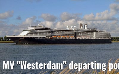 MV "Westerdam" departing port of Rotterdam, 26. July 2010