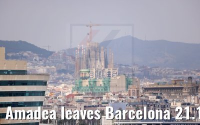 Amadea leaves Barcelona 21.12.2021