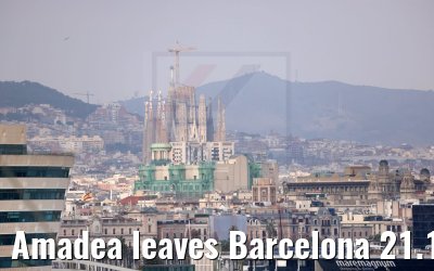 Amadea leaves Barcelona 21.12.2021