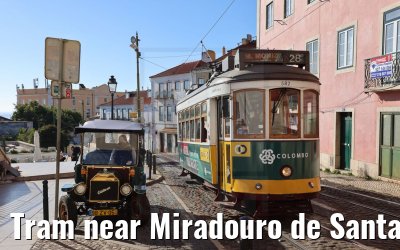 Tram near Miradouro de Santa Luzia Lisbon 16.12.2021
