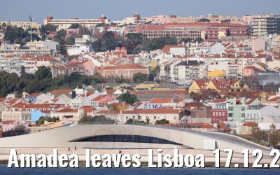 Amadea leaves Lisboa 17.12.2021