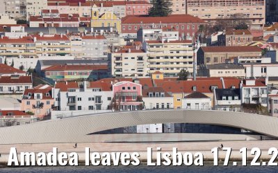 Amadea leaves Lisboa 17.12.2021