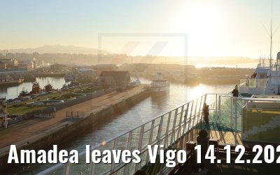 Amadea leaves Vigo 14.12.2021
