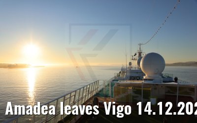 Amadea leaves Vigo 14.12.2021
