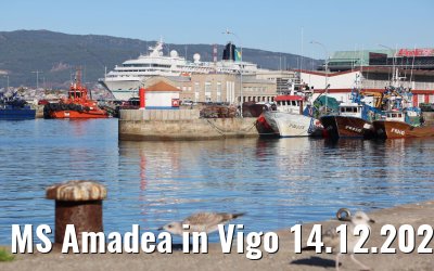 MS Amadea in Vigo 14.12.2021
