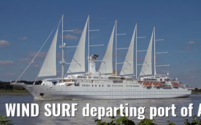 WIND SURF departing port of Antwerp (maiden call) - July 22, 2012