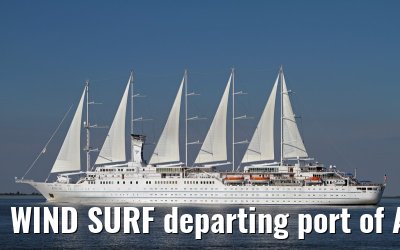 WIND SURF departing port of Antwerp (maiden call) - July 22, 2012