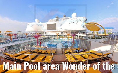 Main Pool area Wonder of the Seas