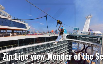 Zip Line view Wonder of the Seas