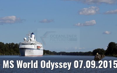 MS World Odyssey 07.09.2015 Kiel Canal transit