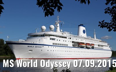 MS World Odyssey 07.09.2015 Kiel Canal transit