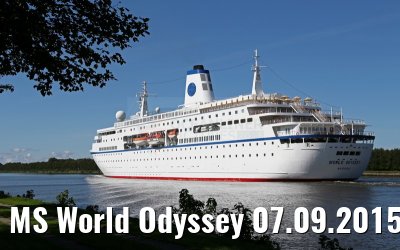 MS World Odyssey 07.09.2015 Kiel Canal transit