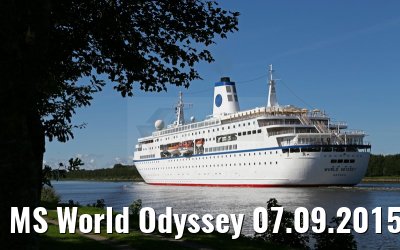 MS World Odyssey 07.09.2015 Kiel Canal transit