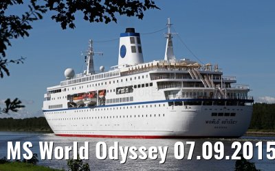 MS World Odyssey 07.09.2015 Kiel Canal transit