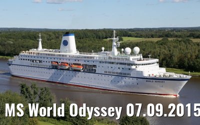 MS World Odyssey 07.09.2015 Kiel Canal transit