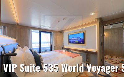 VIP Suite 535 World Voyager Schlafbereich Bettansicht
