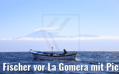 Fischer vor La Gomera mit Pico del Teide 03.05.2021